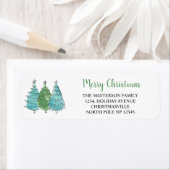 Moderne Weihnachtsbaumen-Rücksendeadresse (Insitu)