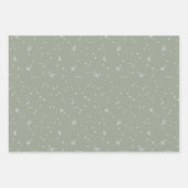 Moderne Weihnachtsbaumen Sage Olive Green Pattern Geschenkpapier Set (Vorderseite 2)