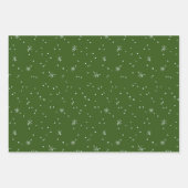 Moderne Weihnachtsbaumen Sage Olive Green Pattern Geschenkpapier Set (Vorderseite 2)