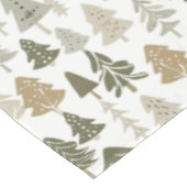 Moderne Weihnachtsbaumen Sage Olive Green Pattern Tischdecke (Schrägansicht)
