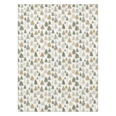 Moderne Weihnachtsbaumen Sage Olive Green Pattern Tischdecke (Vorderseite)