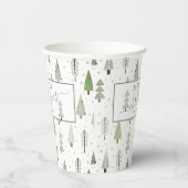 Moderne Weihnachtsbaumen Skript MERRY CHRISTMAS Pappbecher (Rechts)