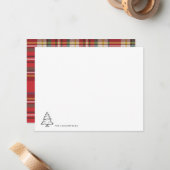 Moderne Weihnachtsbaumfamilie Elegant Mitteilungskarte (Vorderseite/Rückseite Beispiel)