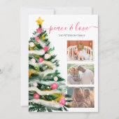 Moderne Weihnachtsbaumfarbe 3 Foto Karte (Vorderseite)