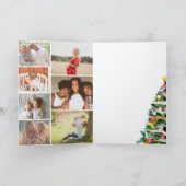 Moderne Weihnachtsbaumfarbe 7 Fotos Karte (Innenseite)