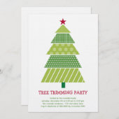 Moderne Weihnachtsbaumfeier Einladung (Vorne/Hinten)