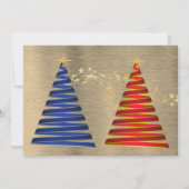 Moderne Weihnachtsbaumfeier Einladung (Rückseite)