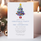 Moderne Weihnachtsbaumfeier Einladung