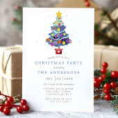 Moderne Weihnachtsbaumfeier Einladung