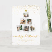 Moderne Weihnachtsbaumfotografie Feiertagskarte (Vorderseite)