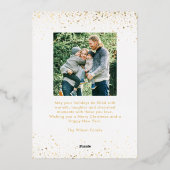 Moderne Weihnachtsbaumfotografie Folien Feiertagskarte (Rückseite)