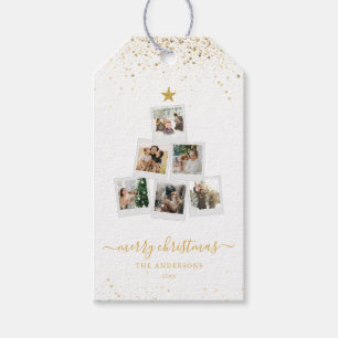 Moderne Weihnachtsbaumfotografie Geschenkanhänger