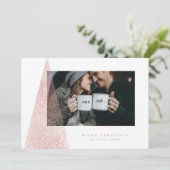 Moderne Weihnachtsbaumfotokarte Feiertagskarte (Stehend Vorderseite)