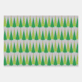 Moderne Weihnachtsbaumgrenzen Geschenkpapier Set (Vorderseite 3)