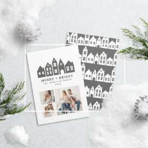 Moderne Weihnachtsbaumhäuser Nord 3 Foto Feiertagskarte