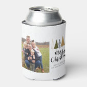 Moderne Weihnachtsbaumkarte Dosenkühler (Kanne Vorderseite)