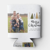 Moderne Weihnachtsbaumkarte Dosenkühler (Rückseite)