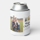 Moderne Weihnachtsbaumkarte Dosenkühler (Kanne Rückseite)