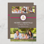 Moderne Weihnachtsbaumkarte Feiertagskarte (Vorne/Hinten)