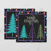 Moderne Weihnachtsbaumkarte Feiertagskarte (Vorne/Hinten)