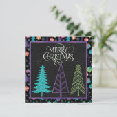 Moderne Weihnachtsbaumkarte Feiertagskarte (Stehend Vorderseite)