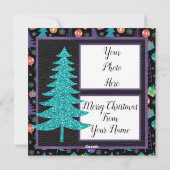 Moderne Weihnachtsbaumkarte Feiertagskarte (Rückseite)