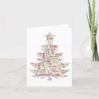 Moderne Weihnachtsbaumkarte Feiertagskarte