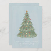 Moderne Weihnachtsbaumkarte Feiertagskarte (Vorne/Hinten)