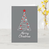 Moderne Weihnachtsbaumkarte Karte (Gelbe Blume)