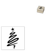 Moderne Weihnachtsbaumkunst Briefmarke Gummistempel (Stempel)