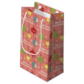 Moderne Weihnachtsbaummöbel aus dem Mittelalter Kleine Geschenktüte (Rückseite Schrägansicht)