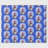 Moderne Weihnachtsbaummuster Geschenkpapier (Flach)