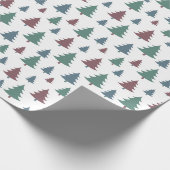 Moderne Weihnachtsbaummuster Geschenkpapier (Ecke)