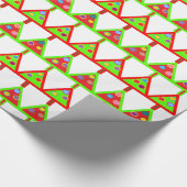 Moderne Weihnachtsbaummuster Geschenkpapier (Ecke)