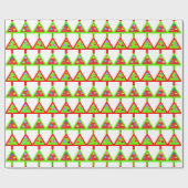 Moderne Weihnachtsbaummuster Geschenkpapier (Flach)