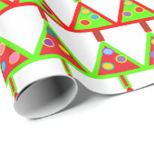 Moderne Weihnachtsbaummuster Geschenkpapier (Rolleneckpunkt)