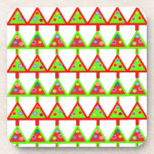 Moderne Weihnachtsbaummuster Getränkeuntersetzer (Vorderseite)
