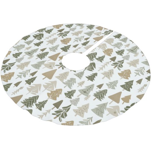 Moderne Weihnachtsbaummuster Polyester Weihnachtsbaumdecke (Schrägansicht)