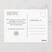 Moderne Weihnachtsbaumpapiere reduzieren Unternehm Postkarte (Rückseite)