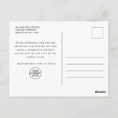 Moderne Weihnachtsbaumpapiere reduzieren Unternehm Postkarte (Rückseite)