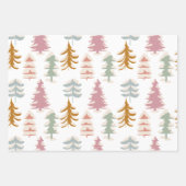 Moderne Weihnachtsbaumwrapping Paper Sheets Geschenkpapier Set (Vorderseite 3)