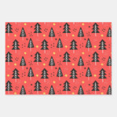 Moderne Weihnachtsbaumwrapping Paper Sheets Geschenkpapier Set (Vorderseite 3)