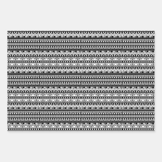 Moderne Weihnachtsbaumwrapping Paper Sheets Geschenkpapier Set (Vorderseite 2)