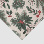 Moderne Weihnachtsbeeren-Blätter Seidenpapier (Detail)