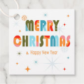 Moderne Weihnachtsbegütertags Geschenkanhänger (Vorderseite)