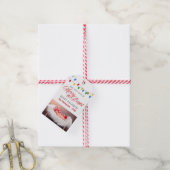 Moderne Weihnachtsbeleuchtung | Merry & Bright Fot Geschenkanhänger (Mit Garn)