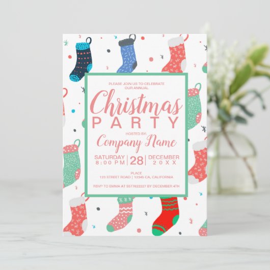 Moderne Weihnachtsbilder Einladung (Stehend Vorderseite)