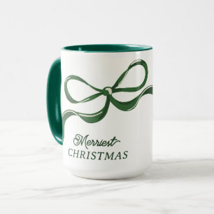 Moderne Weihnachtsbögen Klassisches Ferien-Grün Tasse