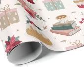 Moderne Weihnachtsbücher Weihnachten Geschenkpapier (Rolleneckpunkt)