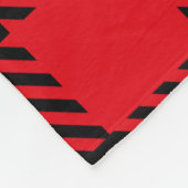 Moderne Weihnachtsbüffel Karo Rotes Hirschmuster Fleecedecke (Ecke)